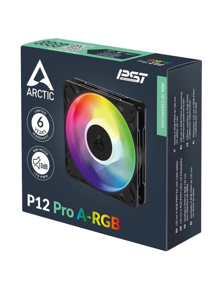 ARCTIC P12 PRO A-RGB schwarz | Gehäuselüfter