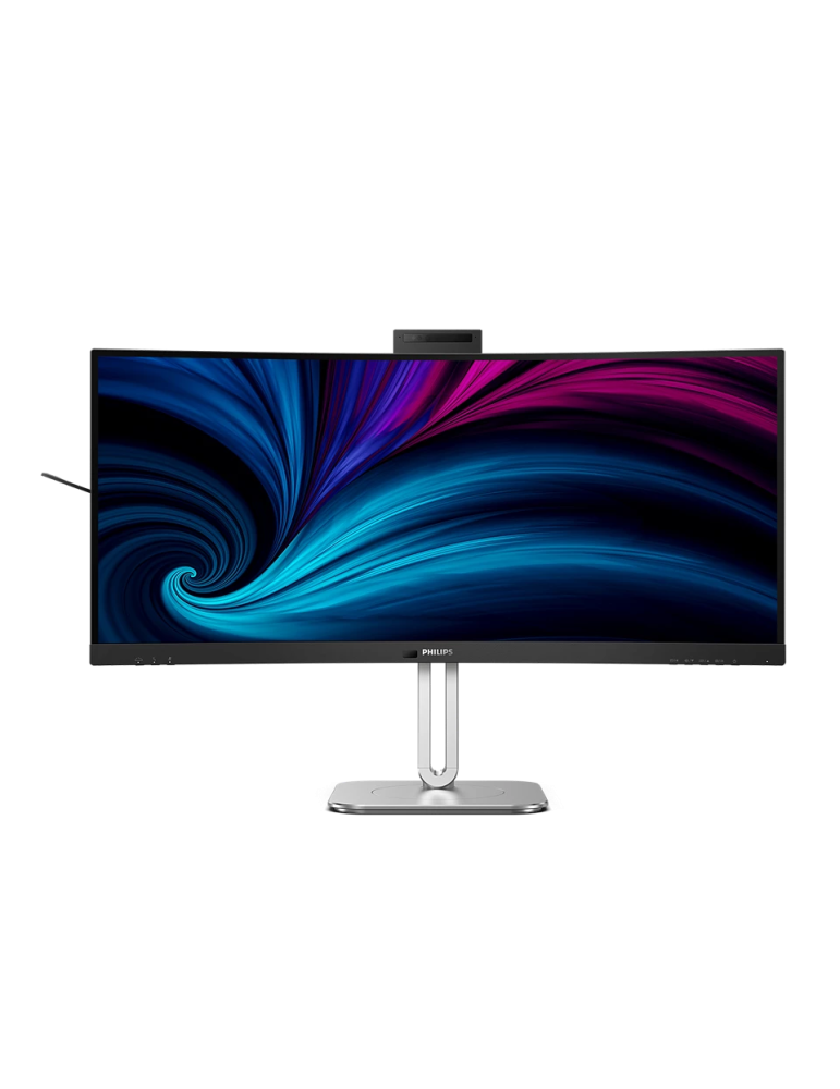 Philips 34B2U6603CH 34 Zoll WQHD Curved Monitor, höhenverstellbar, Lautsprecher, 5 MP Webcam, Noise Cancellation, HDR400 (3440x1