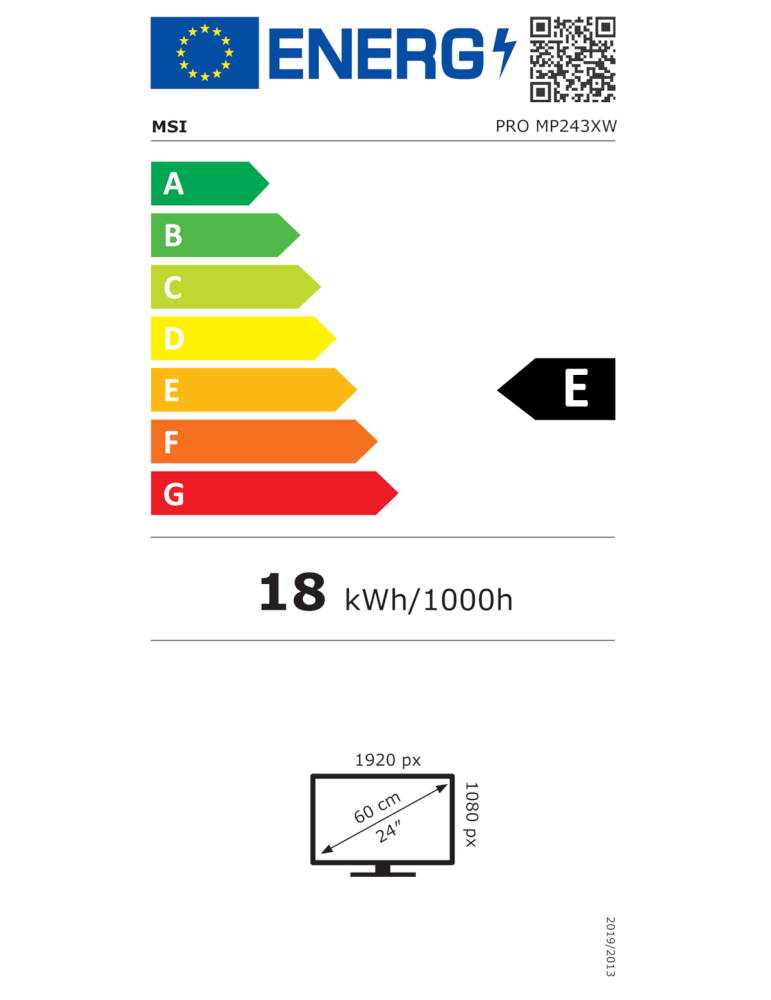 MSI PRO MP243XWDE Business Monitor - IPS Panel, Weiß 100HZ, HDMI/DP 4ms Pivot
