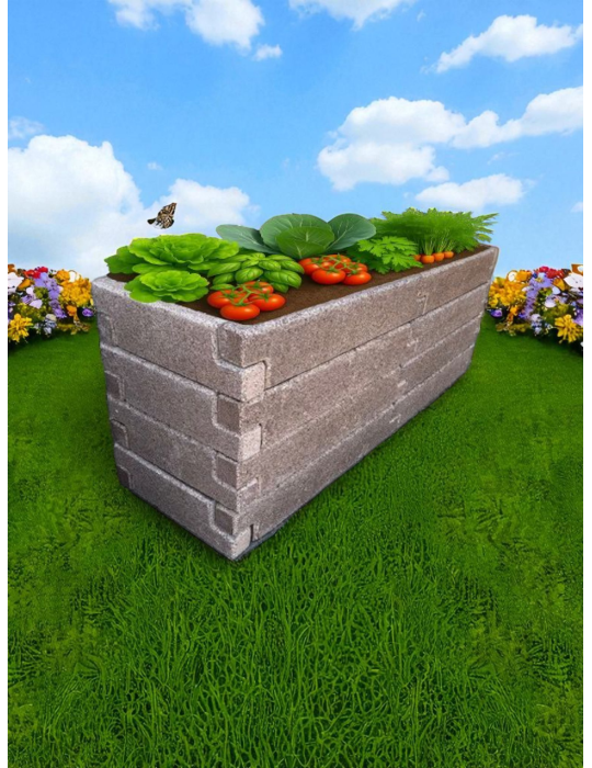 Schmales R-Form Länge 350 cm Hochbeet (S2)