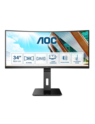 AOC CU34P2A Office Monitor - Curved, WQHD, Höhenverstellung