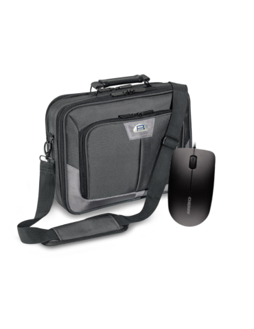 PEDEA Notebooktasche "Premium", 17,3" + CHERRY MC 1000 Maus [für Notebooks bis 43,9cm]
