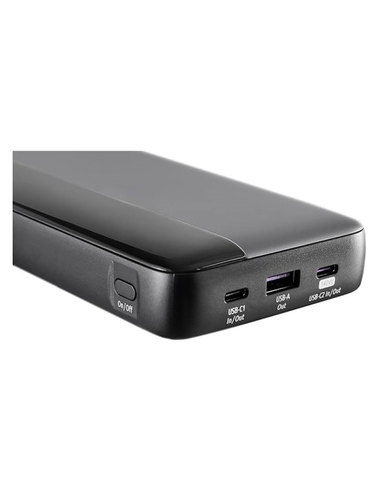 Intenso Powerbank HE25000 mit Schnell-Ladefunktion, PD 3.1 Unterstützung bis 140 W, USB-C Ladekabel inkl.