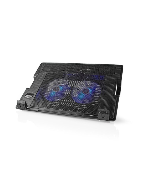 Nedis Notebook-Ständer, Anzahl Lüfter: 2 Stromversorgung über USB | Anzahl Winkel: 4 | 18 " | 1200 U/min | LED