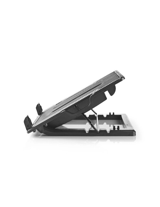 Nedis Notebook-Ständer, Anzahl Lüfter: 2 Stromversorgung über USB | Anzahl Winkel: 4 | 18 " | 1200 U/min | LED