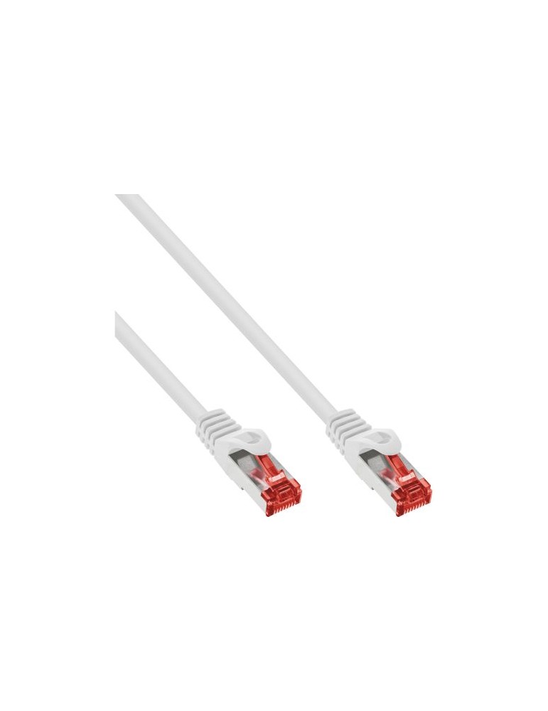 InLine® Patchkabel, S/FTP (PiMf), Cat.6, weiß, 2 m halogenfrei, Kupfer