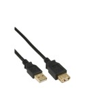 InLine® USB 2.0 Verlängerung, Stecker / Buchse, Typ-A schwarz, Kontakte gold, 2m
