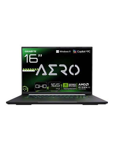 GIGABYTE AERO X16 2WHA3DEC65AP - 16" QHD IPS 165 Hz, AMD Ryzen AI 9 HX 370, 32GB RAM, 2TB SSD, NVIDIA GeForce RTX 5070, Windows 