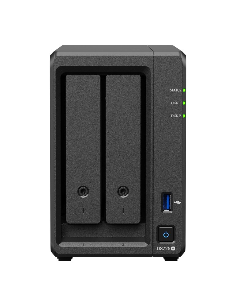 Synology DiskStation DS725+ NAS 2-Bay AMD Ryzen™ R1600, 4GB DDR4 RAM, 0/2 HDD/SSD