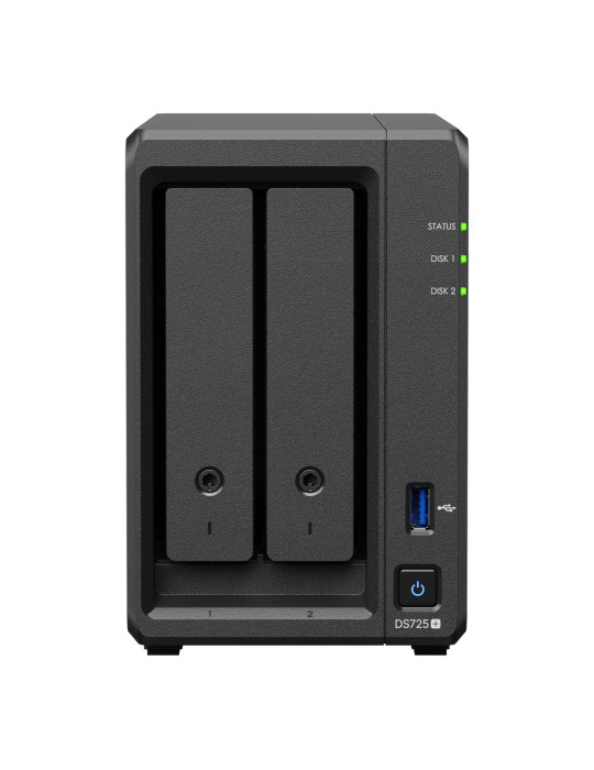 Synology DiskStation DS725+ NAS 2-Bay AMD Ryzen™ R1600, 4GB DDR4 RAM, 0/2 HDD/SSD