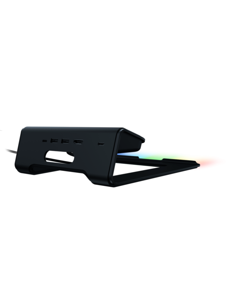 Razer Laptop Stand Chroma V2 Ergonomischer Laptop-Ständer mit mit 3x USB-Hub (2x USB-A, 1x USB-C) und HDMI Anschluss
