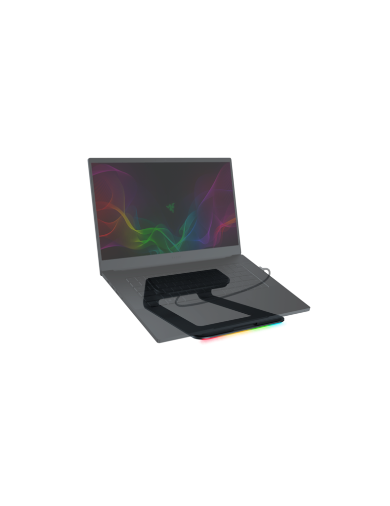 Razer Laptop Stand Chroma Laptop-Ständer mit Razer RGB Chroma-Beleuchtung , USB 3.0-Hub mit 3 Anschlüssen und 18 Grad Neigungswi