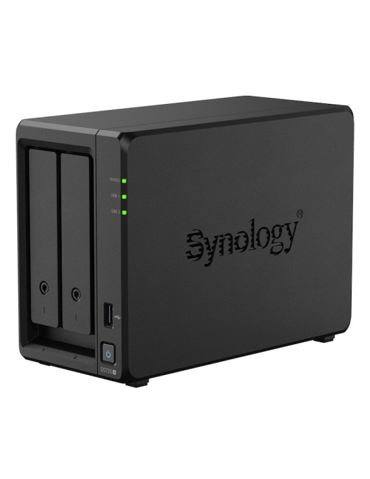 Synology DiskStation DS725+ NAS 2-Bay AMD Ryzen™ R1600, 4GB DDR4 RAM, 0/2 HDD/SSD
