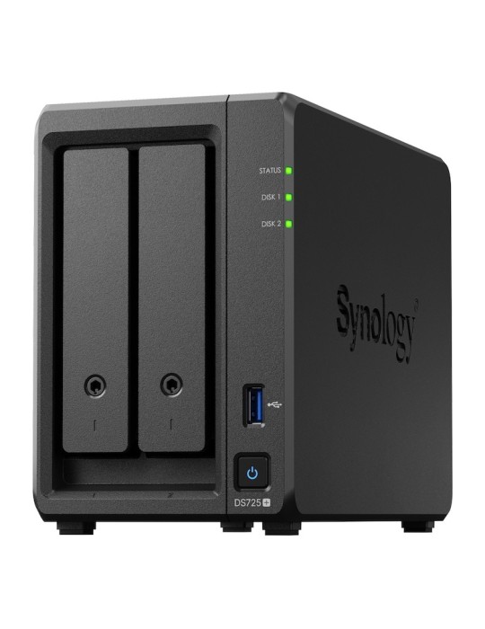 Synology DiskStation DS725+ NAS 2-Bay AMD Ryzen™ R1600, 4GB DDR4 RAM, 0/2 HDD/SSD