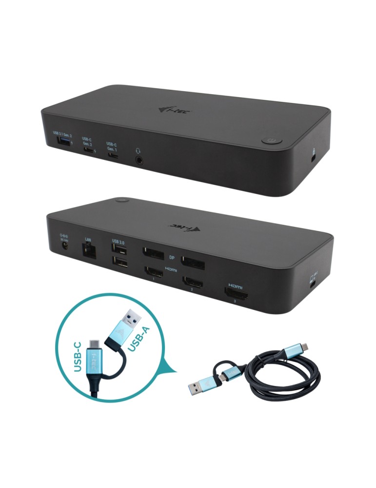i-tec Docking Station USB 3.0 USB-C CATRIPLEDOCKPDPRO Power Delivery | Thunderbolt | 2x USB 3.0-Anschluss