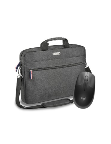 PEDEA Notebooktasche "URBAN-HIP", 17,3" + Logitech M190 Maus