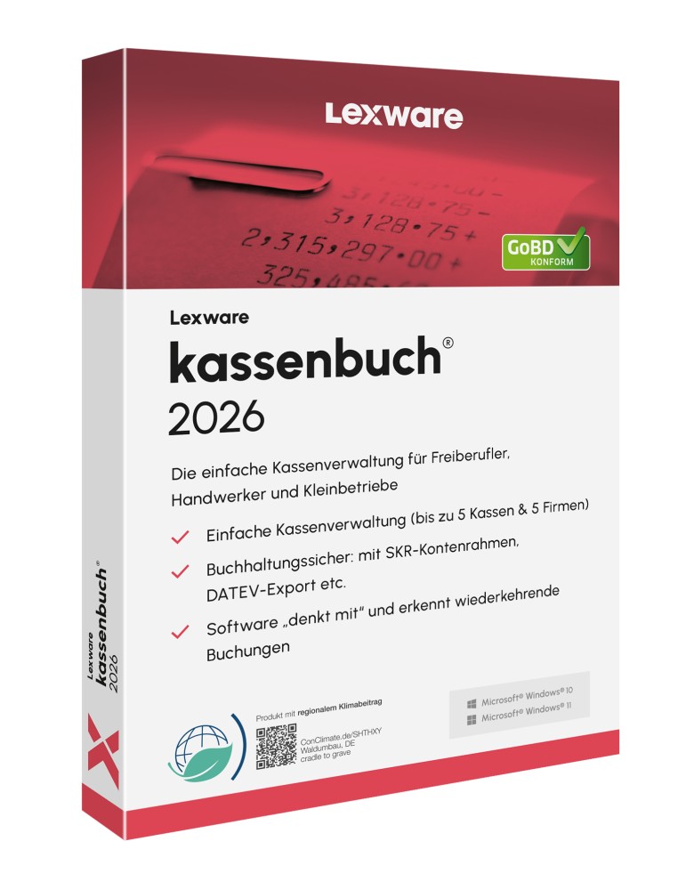 Lexware Kassenbuch 2026 365-Tage