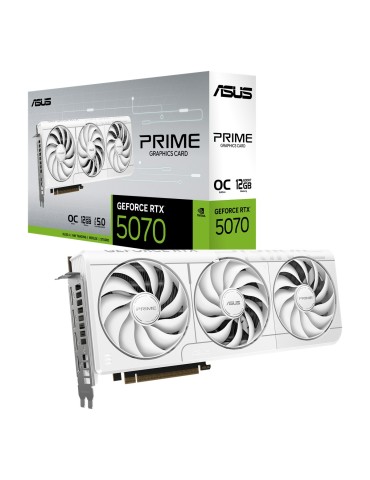 ASUS Prime GeForce RTX 5070 OC White - 12GB GDDR7, HDMI, 3x DP