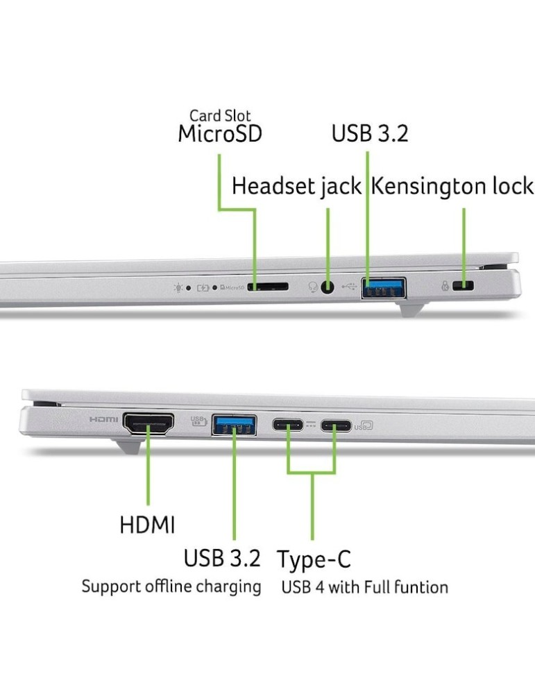 Acer Aspire 14 AI OLED (A14-53M-71LQ) Copilot+ PC 14,0" WUXGA, OLED, Intel i7U-258V (47 TOPS), 32GB RAM, 1TB SSD, Windows 11