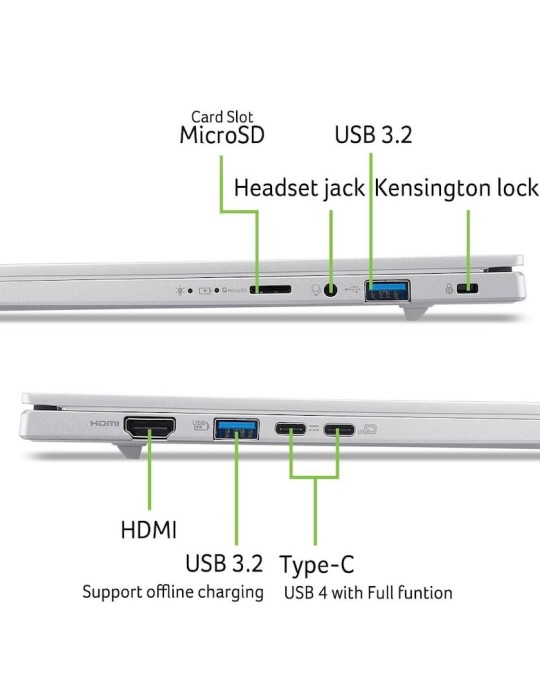 Acer Aspire 14 AI OLED (A14-53M-71LQ) Copilot+ PC 14,0" WUXGA, OLED, Intel i7U-258V (47 TOPS), 32GB RAM, 1TB SSD, Windows 11