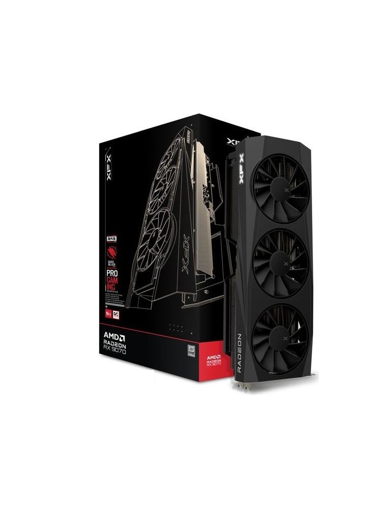XFX Radeon RX 9070 QUICKSILVER Gaming 16GB OC - 16GB GDDR6, 1x HDMI, 3x DP