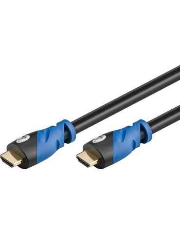Goobay 1m Premium High Speed HDMI Kabel mit Ethernet, 4K [4K@60Hz, HDR, ARC]