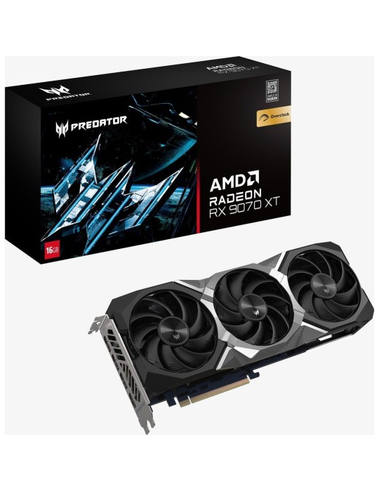 Acer Predator BiFrost AMD Radeon RX 9070 XT 16G OC - 16GB GDDR6, 1x HDMI, 3x DP