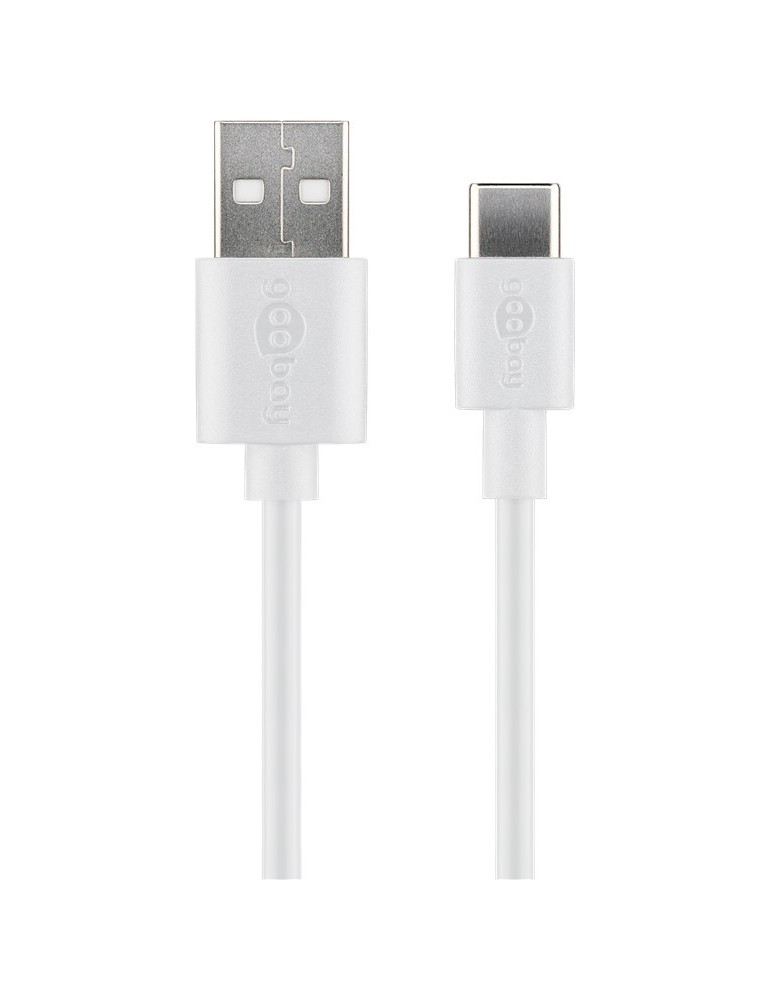 Goobay USB-C Lade- und Synchronisationskabel,1m, weiß