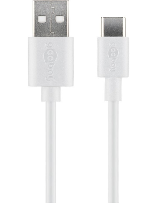 Goobay USB-C Lade- und Synchronisationskabel,1m, weiß