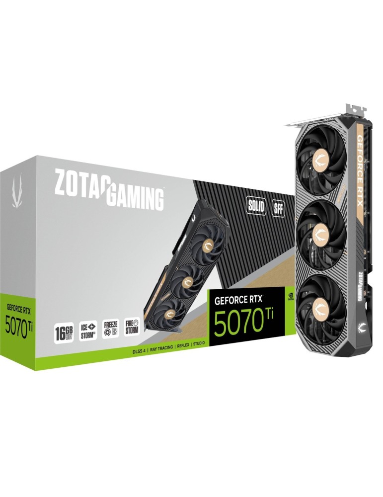 ZOTAC GAMING GeForce RTX 5070 Ti SOLID SFF - 16GB GDDR7, HDMI, 3x DP
