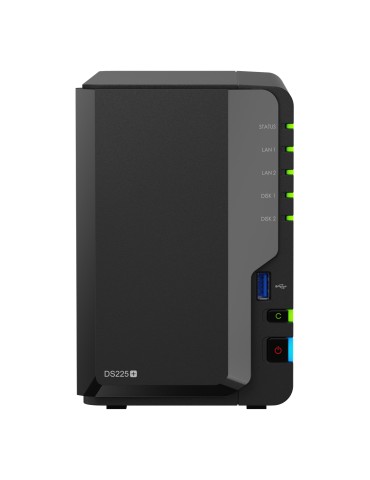 Synology DiskStation DS225+ NAS 2-Bay Intel Celeron J4125, 2GB DDR4 RAM, 0/2 HDD/SSD