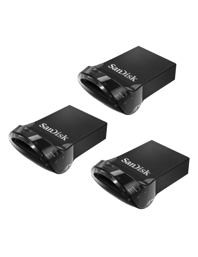 3er Pack SanDisk Ultra Fit Typ-A 64GB USB-Stick Mit Schutzkappe, bis zu 130 MB/s, USB 3.2 Gen 1x1 (5 Gbit/s)