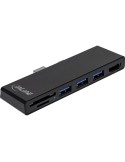 InLine MultiHub, Surface Pro 4/5/6, 3-Port USB 3.2 Typ-A Buchse HDMI 4K, Cardreader, schwarz