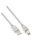 InLine® USB 2.0 Kabel, A an B, beige, 1m