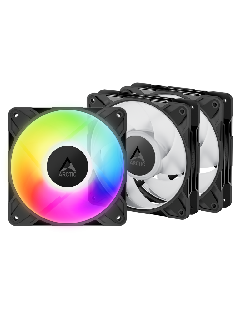 ARCTIC P12 PRO A-RGB schwarz 3er-Pack | Gehäuselüfter