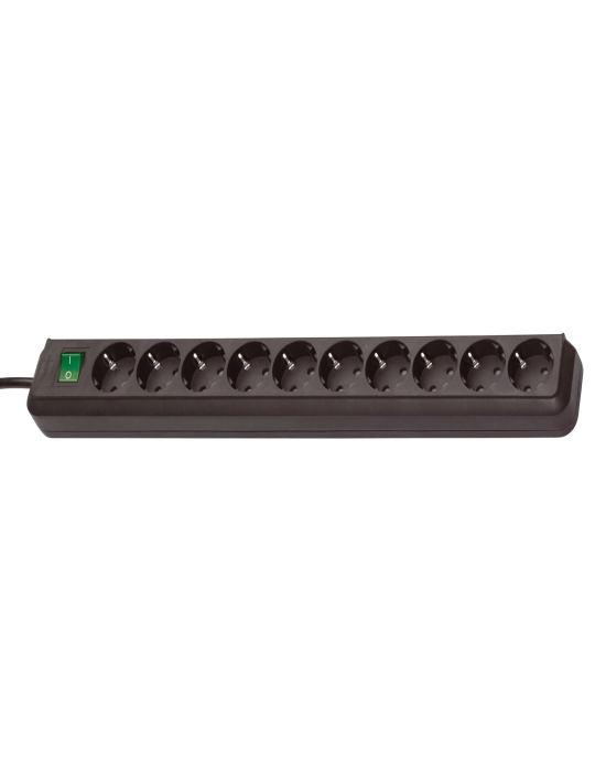 Brennenstuhl Eco-Line m. Schalter 10-fach schwarz, 3 m