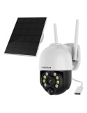Foscam B4 WLAN Überwachungskamera Weiß inkl. Solarpanel 4MP (2560x1440), Akkubetrieb, WLAN, Schwenk- und Neigefunktion