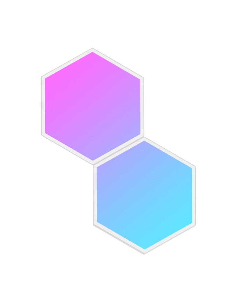 Govee - Glide Hexa Light Panele Expansion Pack (2 Panele) mit Verbindungskabel für H6061