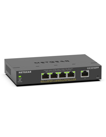 NETGEAR GS305EPP SOHO Plus Switch [5x Gigabit Ethernet, 4x PoE+, 120W]
