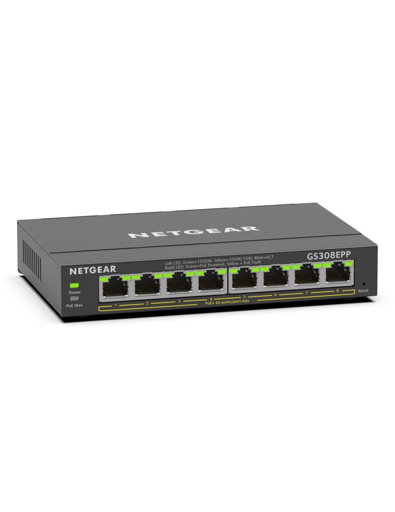 NETGEAR GS308EPP SOHO Plus Switch [8x Gigabit Ethernet PoE+, 123W]