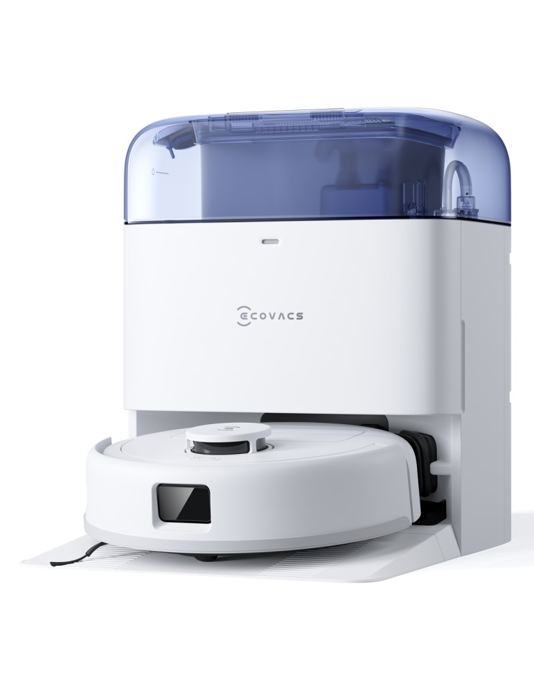 ECOVACS DEEBOT MINI Blau/Weiß Saug-Wisch-Roboter mit Reinigungsstation