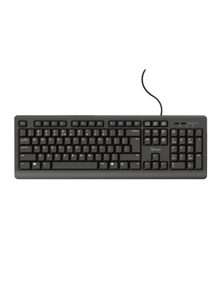 TRUST TK-150 Tastatur, Deutsches QWERTZ - Layout, USB-Anschluss