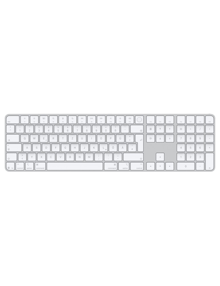 Apple Magic Keyboard weiß mit Touch ID mit Ziffernblock weiße Tasten