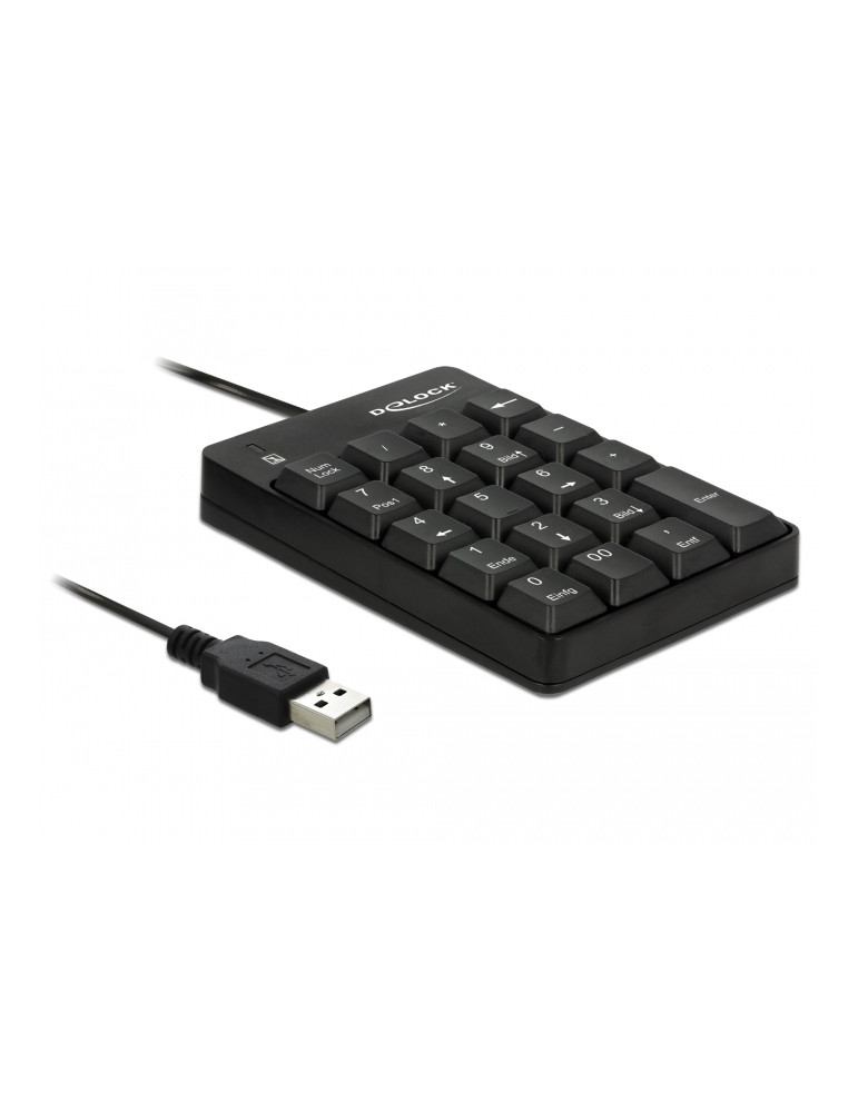 Delock USB Nummernblock 19 Tasten, schwarz