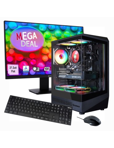 Hyrican Gaming-PC + MSI PRO MP273ADE SET AMD Ryzen 7 5700X, 32GB RAM, 1TB M.2 SSD, NVIDIA GeForce RTX 5060, Windows 11 Home