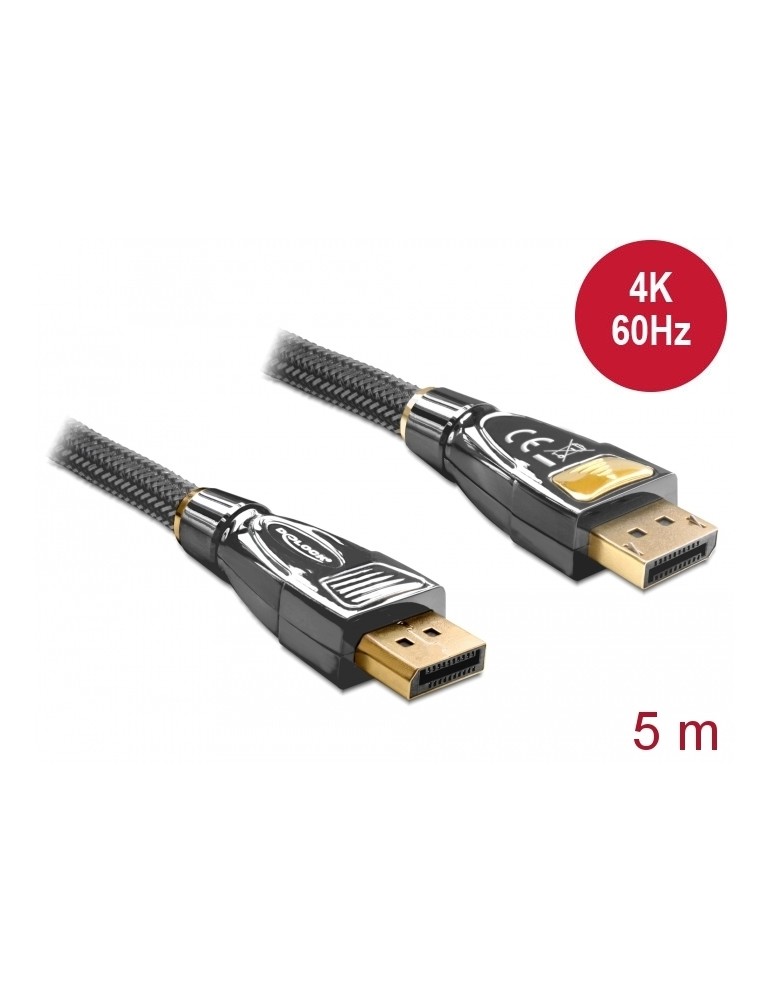 Delock Kabel DisplayPort 1.2 Stecker  DisplayPort Stecker 4K 60Hz, 5m