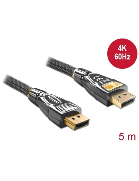 Delock Kabel DisplayPort 1.2 Stecker  DisplayPort Stecker 4K 60Hz, 5m