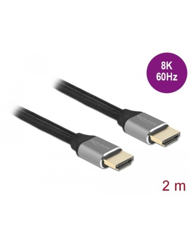 Delock Ultra High Speed HDMI Kabel 48 Gbps 8K 60 Hz grau, 2m
