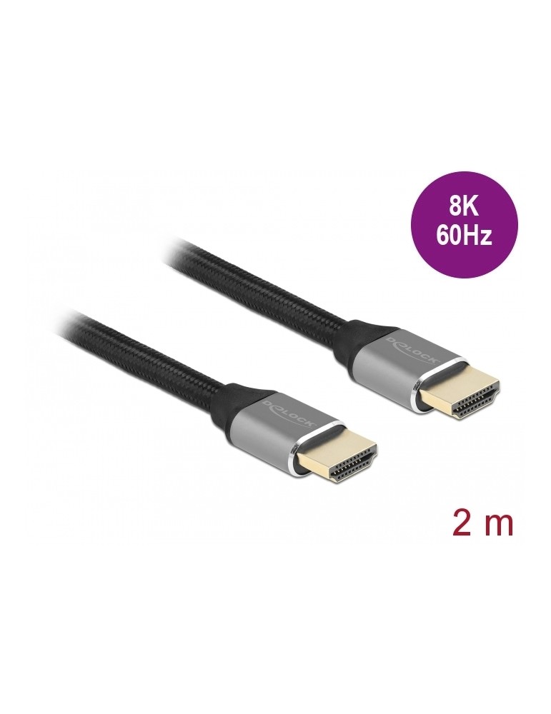 Delock Ultra High Speed HDMI Kabel 48 Gbps 8K 60 Hz grau, 2m