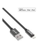 InLine Lightning USB Kabel, schwarz/Alu, 1m MFi-zertifiziert